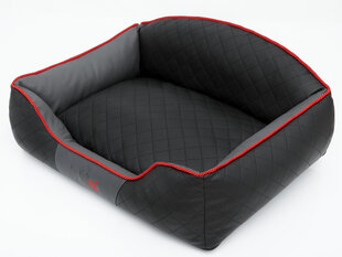 Hobbydog лежак Elite L, черный/серый, 65x50 см цена и информация | Лежаки, домики | hansapost.ee