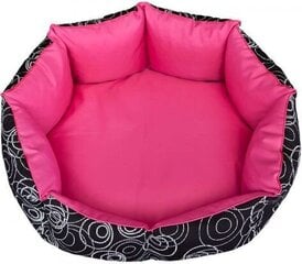 Hobbydog лежак New York, L, Pink/Black Circles, 65x55 см цена и информация | Лежаки, домики | hansapost.ee