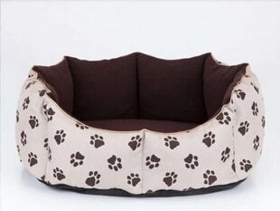 Hobbydog лежак New York, L, Beige Paws, 65x55 см цена и информация | Лежаки, домики | hansapost.ee