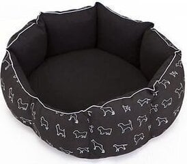 Hobbydog лежак New York, M, Black Dogs, 50x40 см цена и информация | Лежаки, домики | hansapost.ee