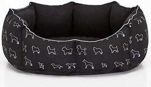 Koera pesa Hobbydog New York, M, Black Dogs, 50x40 cm hind ja info | Pesad, asemed | hansapost.ee