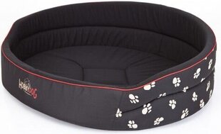 Hobbydog лежак Лапки R9, черный, 87x74 см цена и информация | Лежаки, домики | hansapost.ee