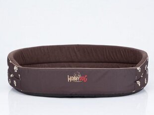 Hobbydog лежак Лапки R6, коричневый, 70x55 см цена и информация | Лежаки, домики | hansapost.ee