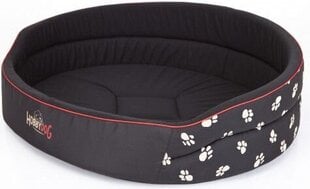 Hobbydog лежак Лапки R5, черный, 64x50 см цена и информация | Лежаки, домики | hansapost.ee