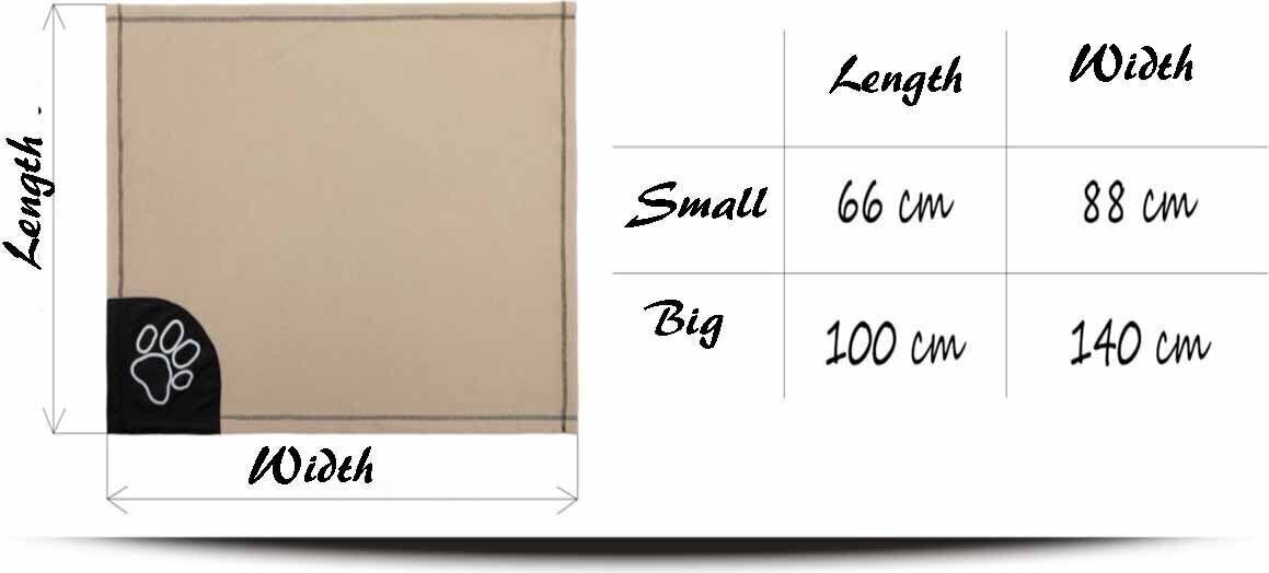 Hobbydog pleed 140 Beige, L, 140x100 cm hind ja info | Pesad, asemed | hansapost.ee