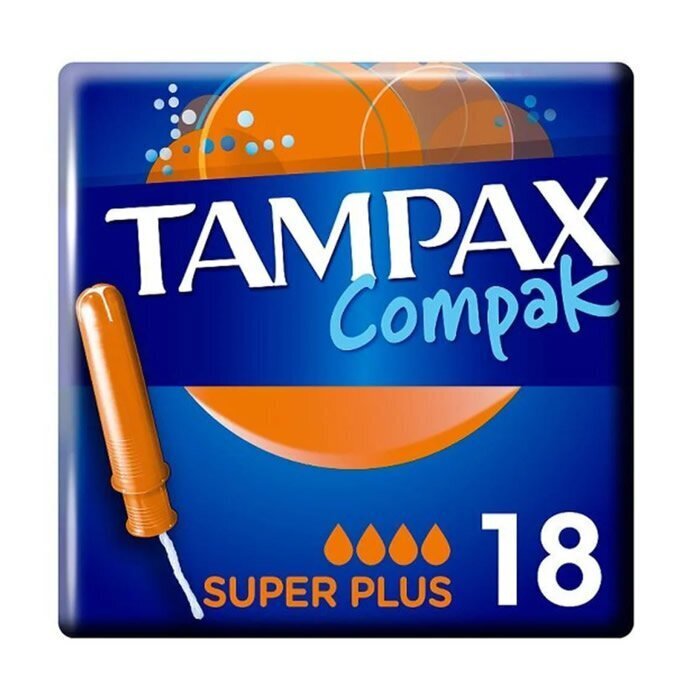 Tampoonid Tampax Compak Super Plus, 18 tk цена и информация | Tampoonid, hügieenisidemed ja menstruaalanumad | hansapost.ee