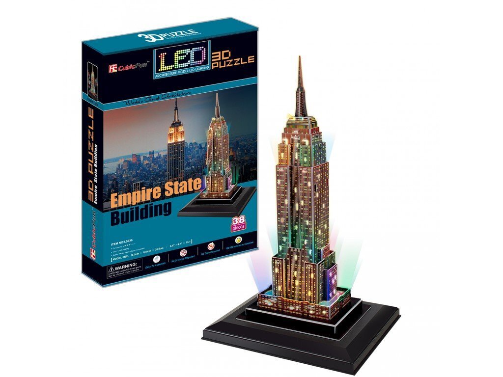 3D puzzle CubicFun, Empire State Building цена и информация | Pusled lastele ja täiskasvanutele | hansapost.ee