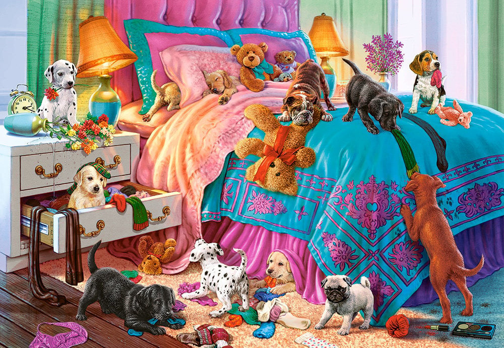 Pusle Puzzle Castorland Naughty Puppies, 1000-osaline цена и информация | Pusled lastele ja täiskasvanutele | hansapost.ee