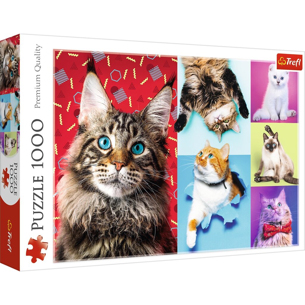 Pusle Trefl Happy Cats 1000 tk. цена и информация | Pusled lastele ja täiskasvanutele | hansapost.ee