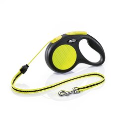 Flexi automaatne rihm Neon New Classic M, kollane, 5 m price and information | Leashes for dogs | hansapost.ee