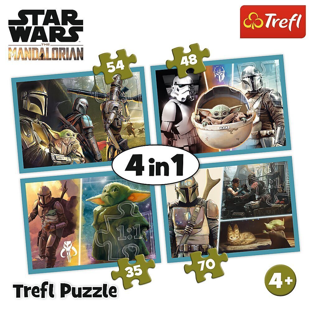 Puslekomplekt Trefl Star Wars, 4 in 1 hind ja info | Pusled lastele ja täiskasvanutele | hansapost.ee