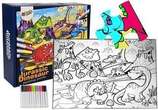 Раскраска-пазл Динозавры 24 д. цена и информация | Пазлы | hansapost.ee