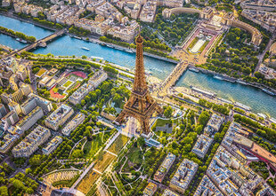 Пазл CherryPazzi View over Paris Eiffel Tower 1000 д. цена и информация | CherryPazzi Товары для детей и младенцев | hansapost.ee