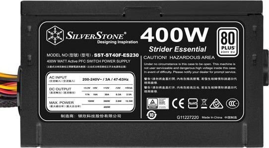 SilverStone Strider 400W (SST-ST40F-ES230) hind ja info | Toiteplokid | hansapost.ee