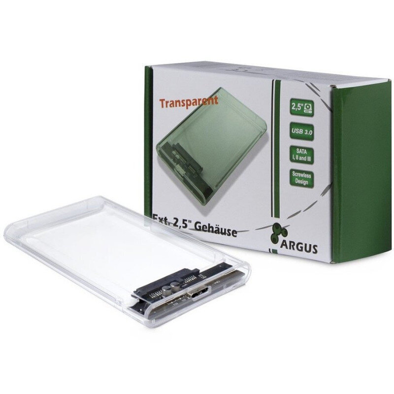 Argus GD-25000 HDD Adapter - USB 3.0, Transparent цена и информация | Väliste kõvaketaste ümbrised | hansapost.ee