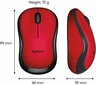 Logitech M220, punane hind ja info | Arvutihiired | hansapost.ee