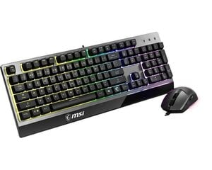 Игровая клавиатура MSI Vigor Gk30 Combo, черная цена и информация | Клавиатура с игровой мышью 3GO COMBODRILEW2 USB ES | hansapost.ee