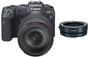 Canon EOS RP + RF 24-105mm f/4L IS USM + Mount Adapter EF-EOS R hind ja info | Canon Mobiiltelefonid, fotokaamerad, nutiseadmed | hansapost.ee