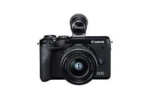 Canon EOS M6 Mark II + EF-M 15-45mm + EVF-DC2, Black цена и информация | Фотоаппараты | hansapost.ee