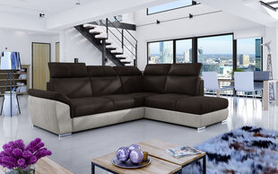Мягкий угловой диван Loreto, коричневый/кремовый цена и информация | Угловые диваны | hansapost.ee