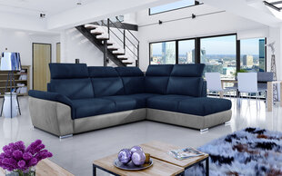 Мягкий угловой диван Loreto, синий/серый цена и информация | Угловые диваны | hansapost.ee