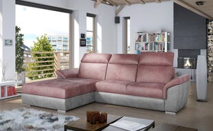 Мягкий угловой диван Trevisco, розовый/серый цена и информация | Угловые диваны | hansapost.ee