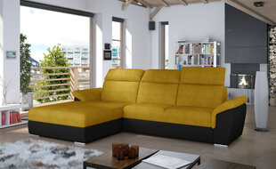 Мягкий угловой диван Trevisco, желтый/черный цена и информация | Угловые диваны | hansapost.ee