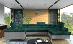 Мягкий угол NORE Thiago, зеленый / серый цена и информация | Угловые диваны | hansapost.ee