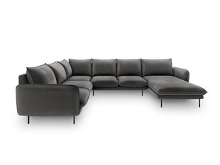 Pehme nurgadiivan Cosmopolitan Design Panoramic Vienna, tumehall/must price and information | Corner sofas and corner sofa beds | hansapost.ee