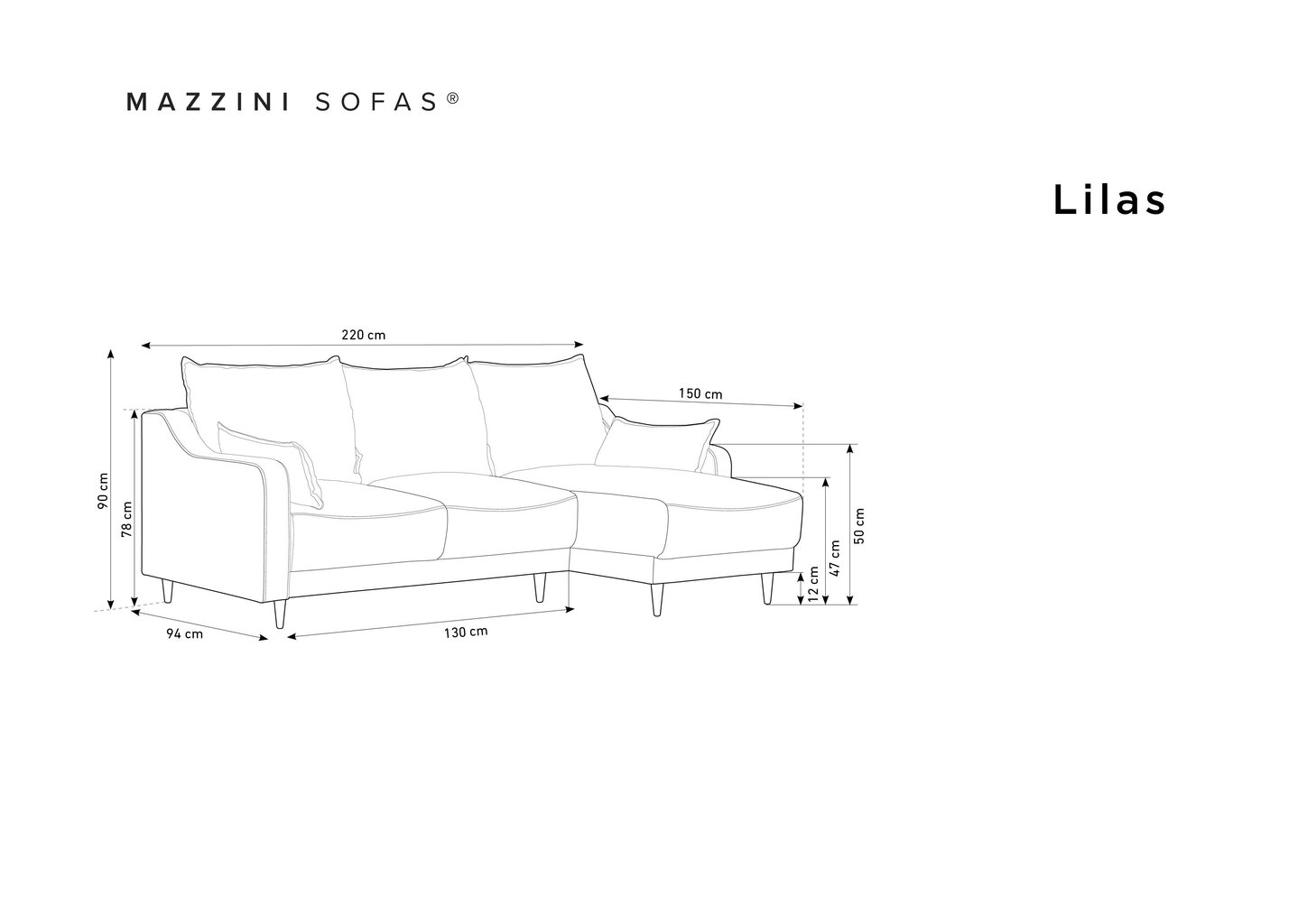 Universaalne pehme nurgadiivan Mazzini Sofas Lilas, hall hind ja info | Nurgadiivanid ja nurgadiivanvoodid | hansapost.ee