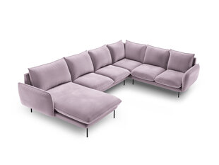 Pehme nurgadiivan Cosmopolitan Design Panoramic Vienna, roosa/must price and information | Corner sofas and corner sofa beds | hansapost.ee