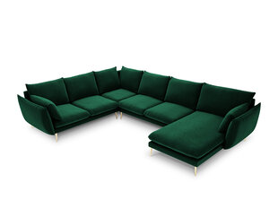 Pehme nurgadiivan Milo Casa Elio 7S-V, tumeroheline/kuldne värv price and information | Corner sofas and corner sofa beds | hansapost.ee