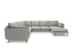 Pehme nurgadiivan Milo Casa Elio 7S-V, helehall/must price and information | Corner sofas and corner sofa beds | hansapost.ee