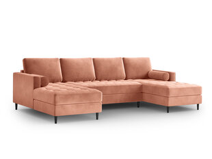 Pehme nurgadiivan Milo Casa Santo 6S, roosa/must price and information | Corner sofas and corner sofa beds | hansapost.ee