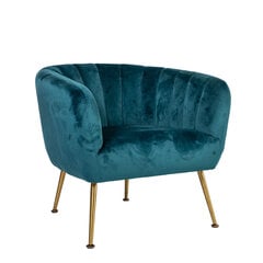 Кресло TUCKER 78x71xH69см, синее бархатное полотно, золотые стальные ножки цена и информация | Кресла | hansapost.ee