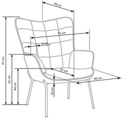 Tugitool Castel, roheline/kuldne price and information | Armchairs | hansapost.ee