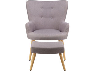 Tugitool koos jalatoega Notio Living Chanel, helehall price and information | Armchairs | hansapost.ee