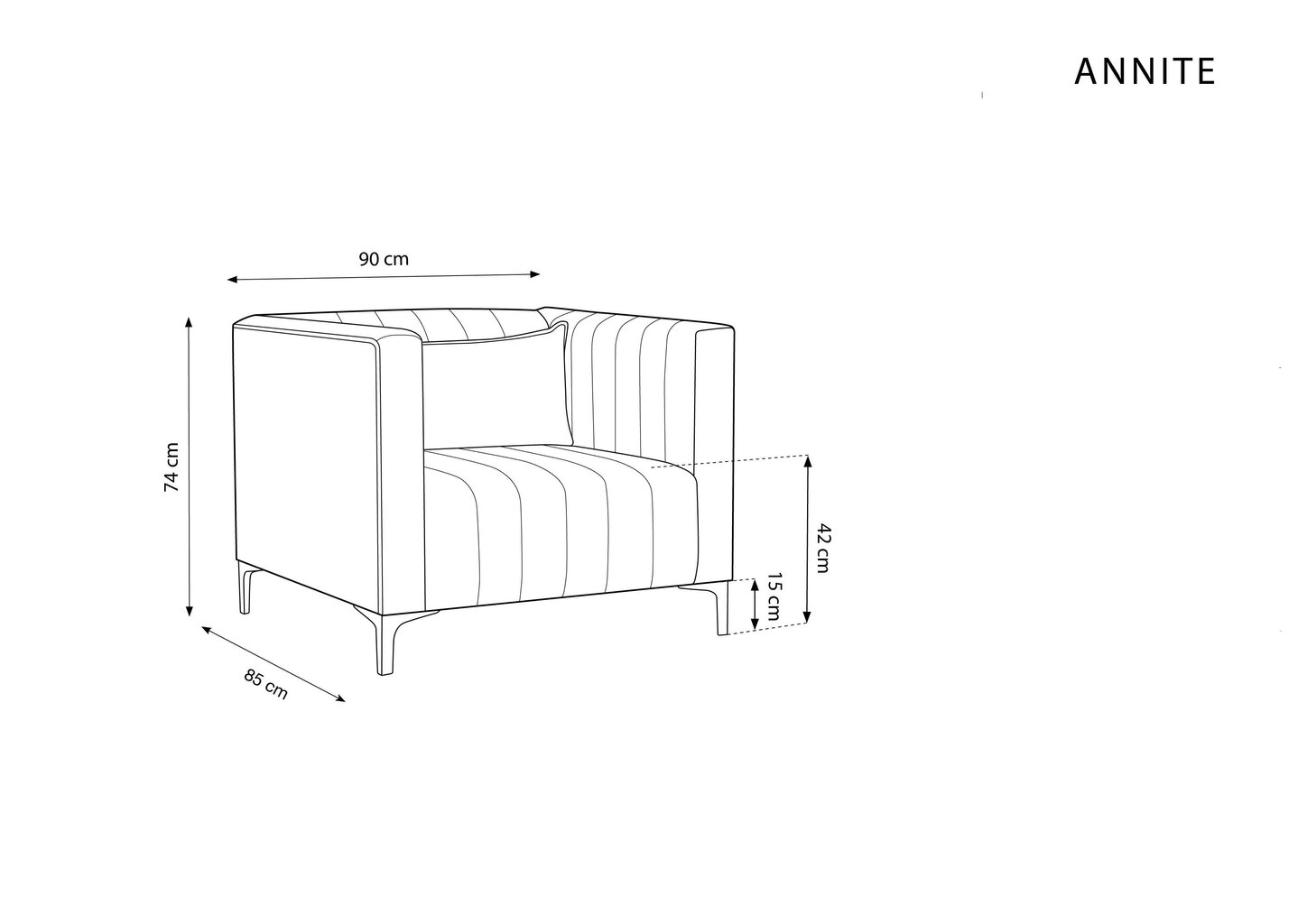 Tugitool Micadoni Home Annite, helehall/kuldne värv цена и информация | Tugitoolid | hansapost.ee