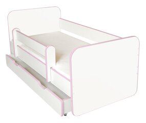 Детская кровать с матрасом, ящиком для постельного белья и съемным барьером Ami R, 140x70 см цена и информация | Детские кровати | hansapost.ee