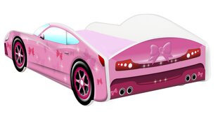 Кровать с матрасом Car BED-PINK-2, 140x70 см, розовая цена и информация | Детскиe кровати | hansapost.ee