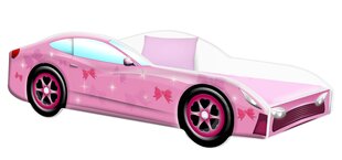 Кровать с матрасом Car BED-PINK-2, 140x70 см, розовая цена и информация | Детскиe кровати | hansapost.ee