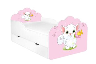 Детская кровать с матрасом и ящиком для постельного белья POLA 16, 140x70 см цена и информация | Детские кровати | hansapost.ee
