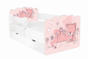 Кровать с матрасом, ящиком для белья и съемной защитой ALEX 6, 140x70 см цена и информация | Детские кровати | hansapost.ee