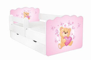 Кровать с матрасом, ящиком для белья и съемной защитой ALEX 23, 140x70 см цена и информация | Детские кровати | hansapost.ee