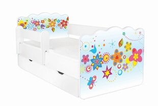 Кровать с матрасом, ящиком для белья и съемной защитой ALEX 26, 140x70 см цена и информация | Детские кровати | hansapost.ee