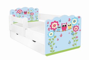 Кровать с матрасом, ящиком для белья и съемной защитой ALEX 44, 140x70 см цена и информация | Детские кровати | hansapost.ee
