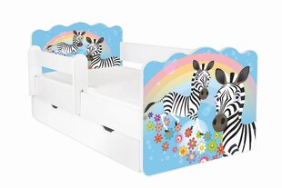 Кровать с матрасом, ящиком для белья и съемной защитой ALEX 47, 140x70 см цена и информация | Детские кровати | hansapost.ee