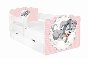 Кровать с матрасом, ящиком для белья и съемной защитой ALEX 50, 140x70 см цена и информация | Детские кровати | hansapost.ee
