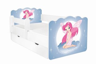 Кровать с матрасом, ящиком для белья и съемной защитой ALEX 56, 140x70 см цена и информация | Детские кровати | hansapost.ee