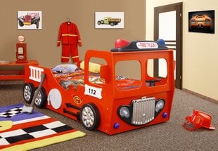 Кровать с матрасом Fire Truck Single, красная цена и информация | Детские кровати | hansapost.ee